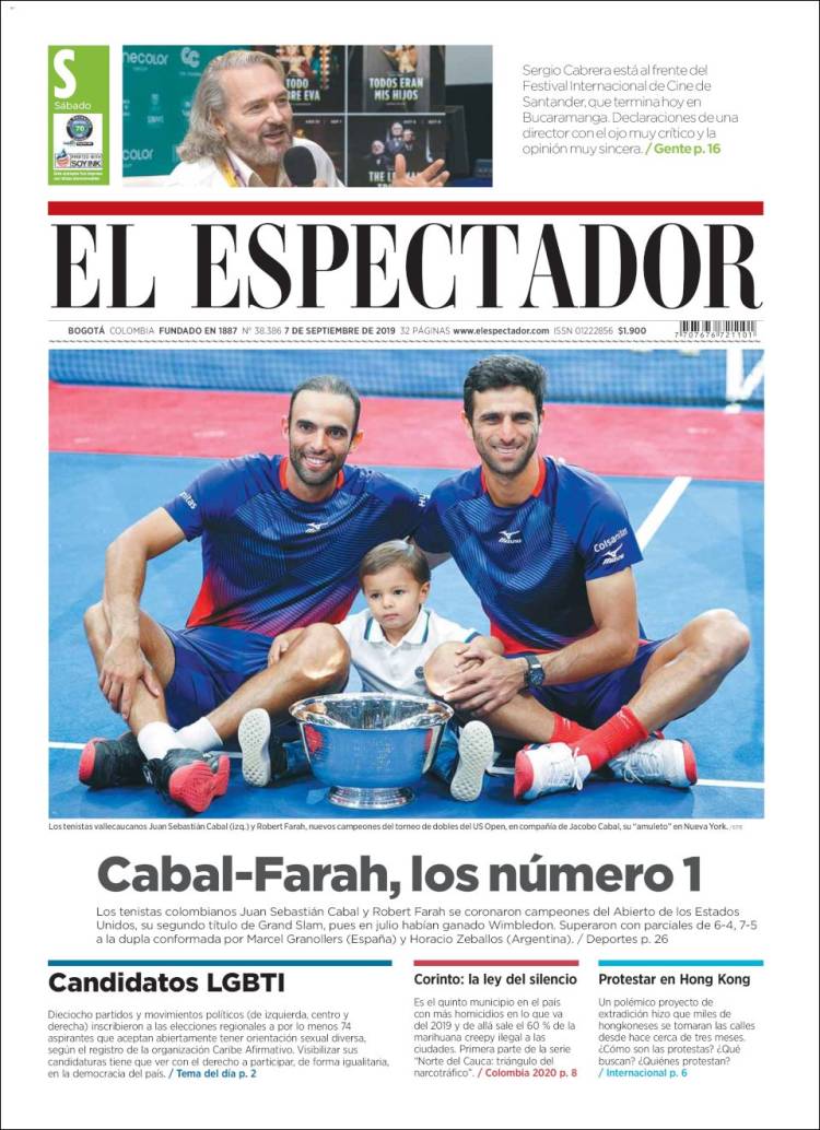 Portada de El Espectador (Colombia)