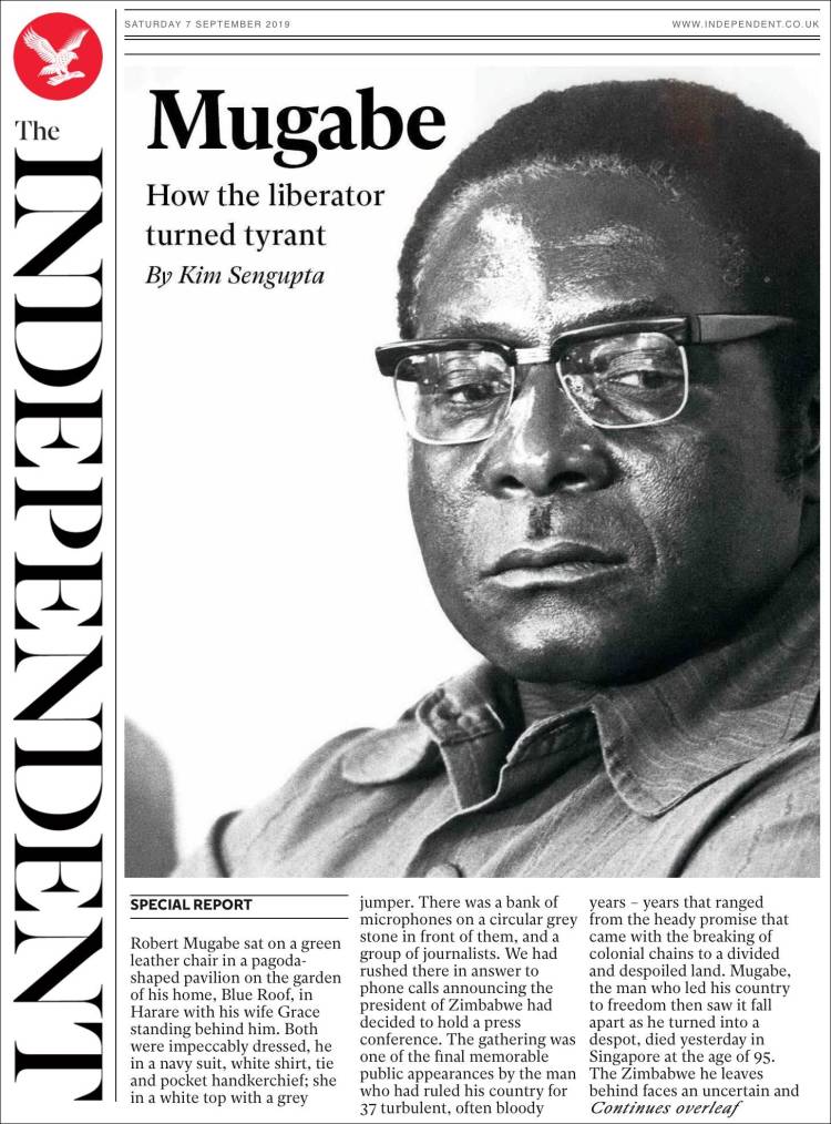 Portada de The Independent (Reino Unido)