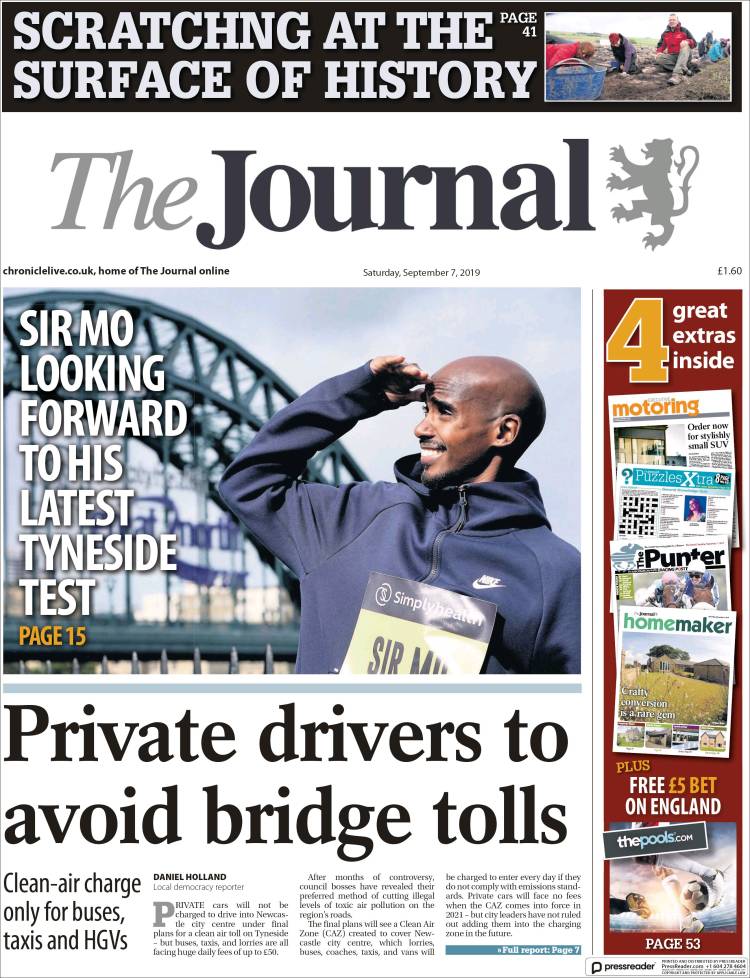 Portada de The Journal (Reino Unido)