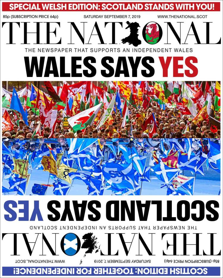 Portada de The National (Reino Unido)