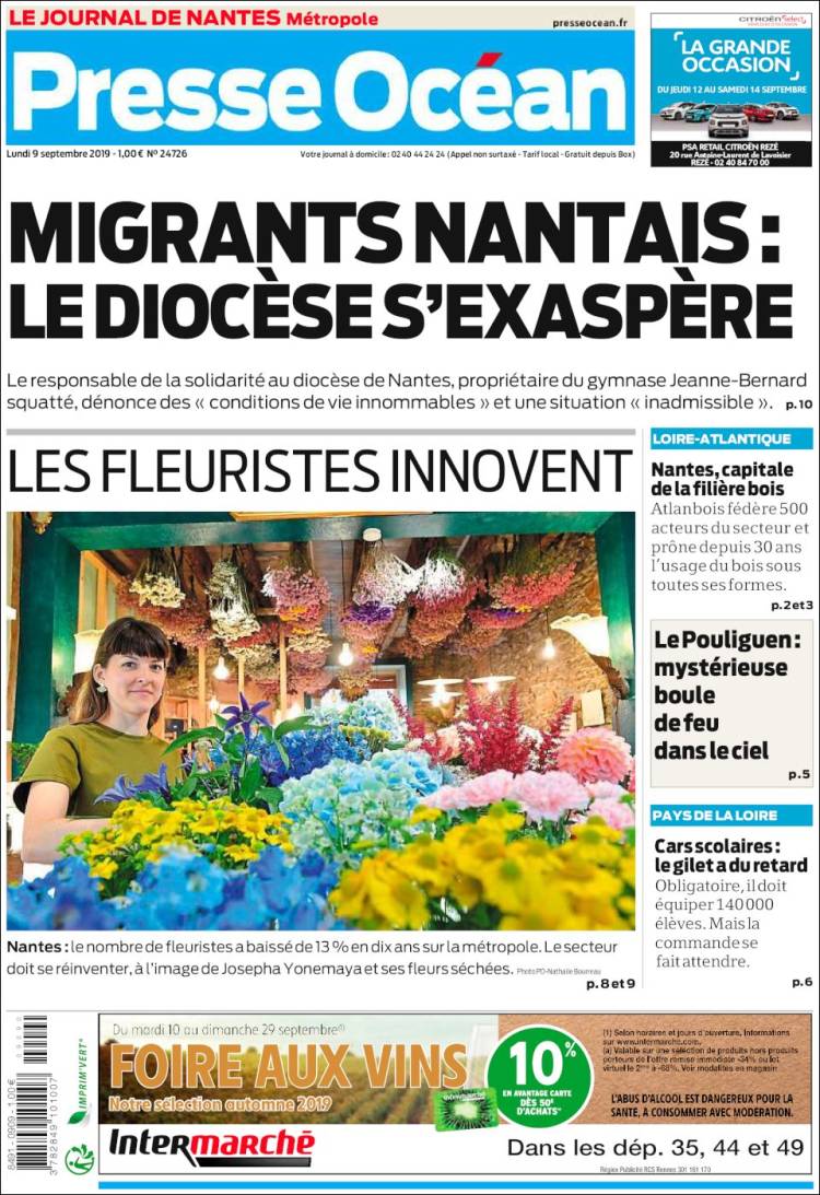 Portada de Presse Ocean (Francia)