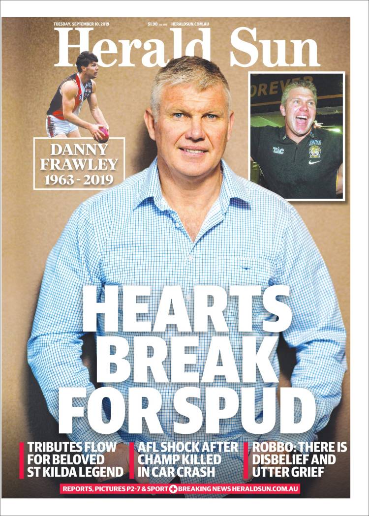 Portada de Herald Sun (Australia)