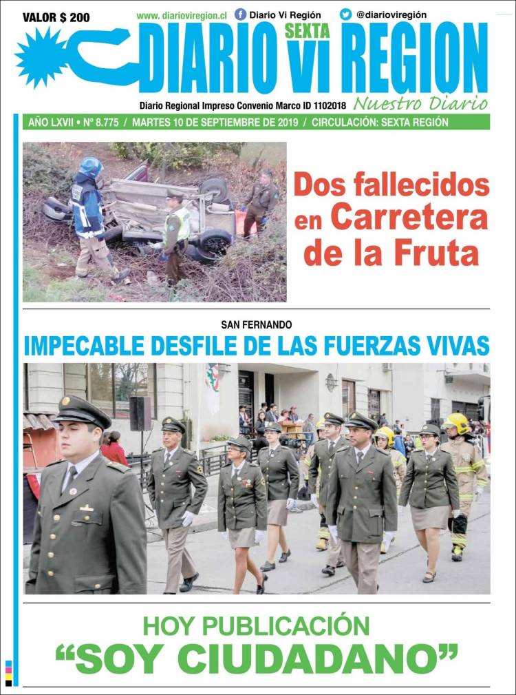 Portada de Diario VI Región (Chile)