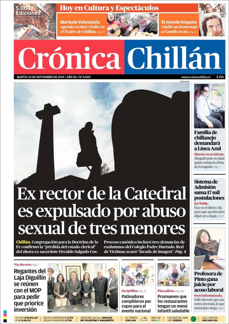 Portada de Crónica Chillán (Chile)