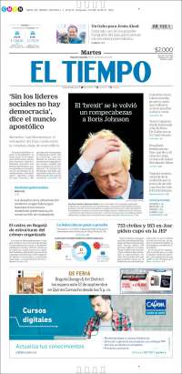 Portada de El Tiempo (Colombia)