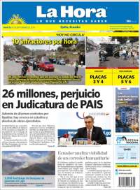 Portada de La Hora - Ecuador (Ecuador)