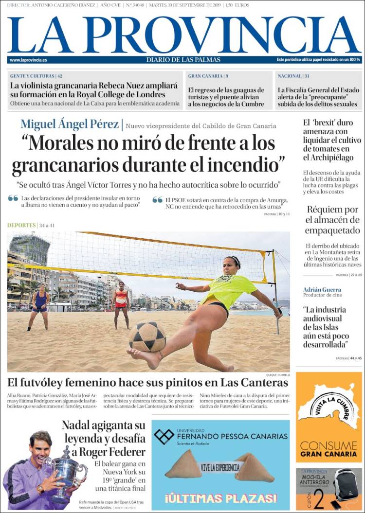 Portada de La Provincia (España)