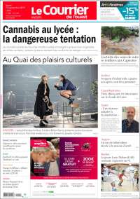 Portada de Le Courrier de l'Ouest (Francia)