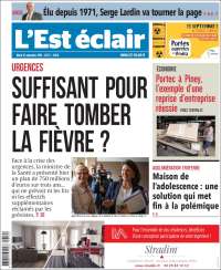 Portada de L'Est Eclair (Francia)