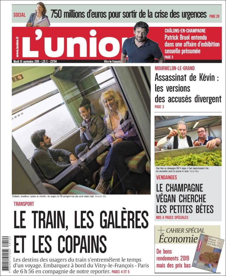 Portada de L'Union (Francia)