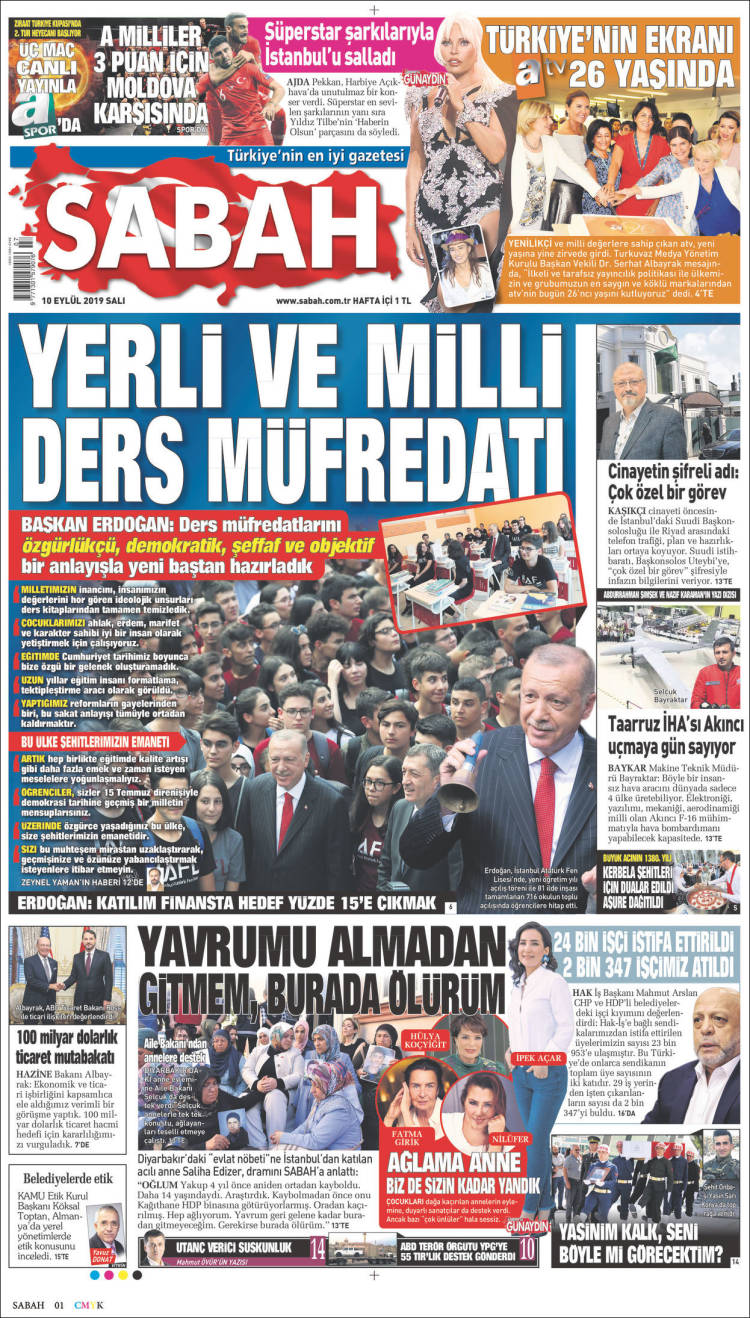 Portada de Sabah (Turqu&iacute;a)