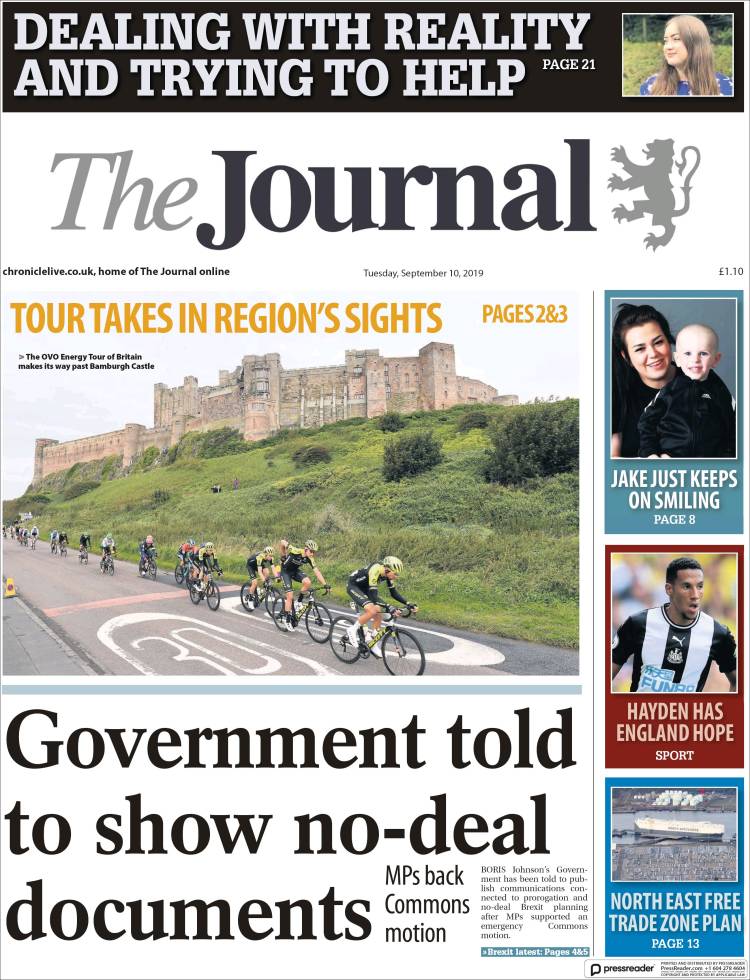 Portada de The Journal (Reino Unido)