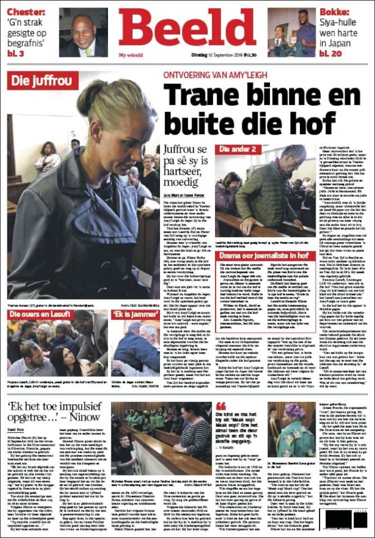 Portada de Beeld (Sud&aacute;frica)