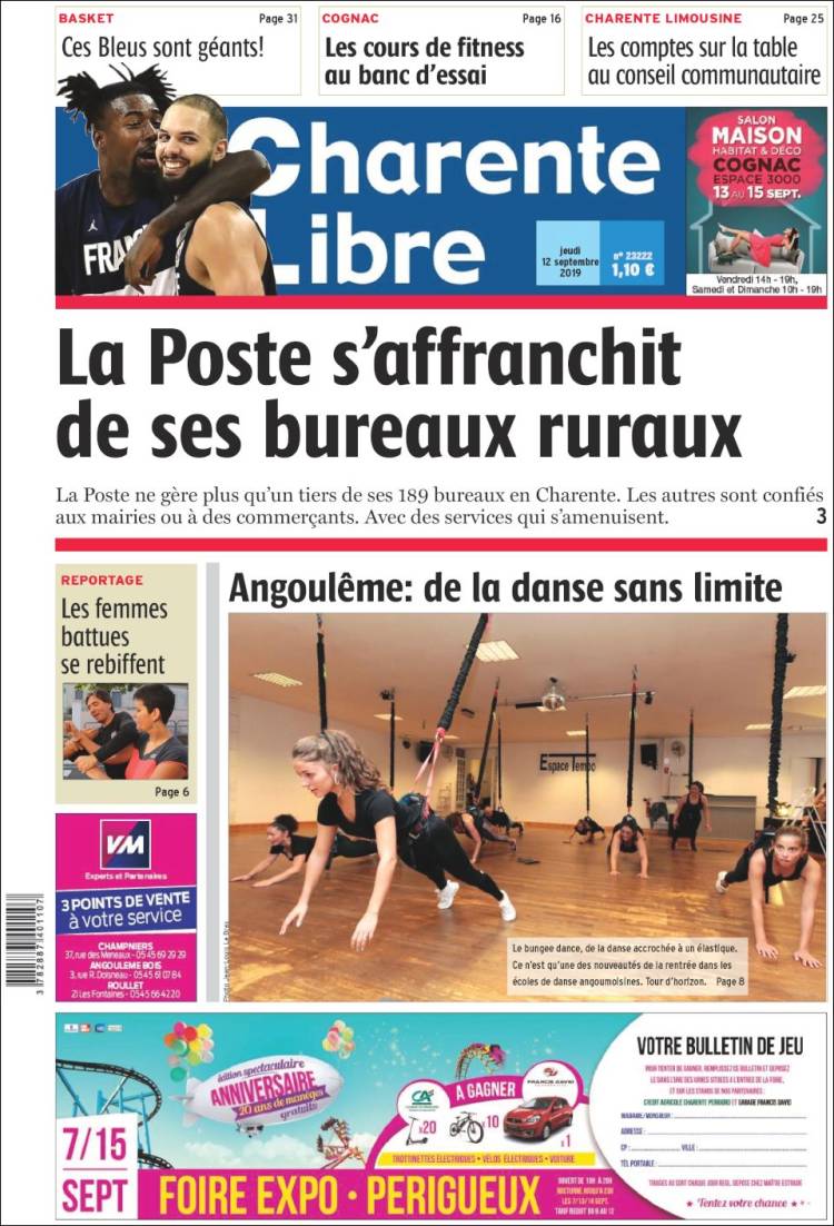 Portada de Charente Libre (Francia)