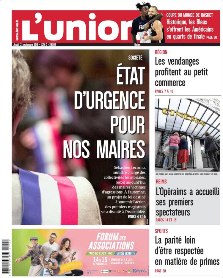 Portada de L'Union (Francia)
