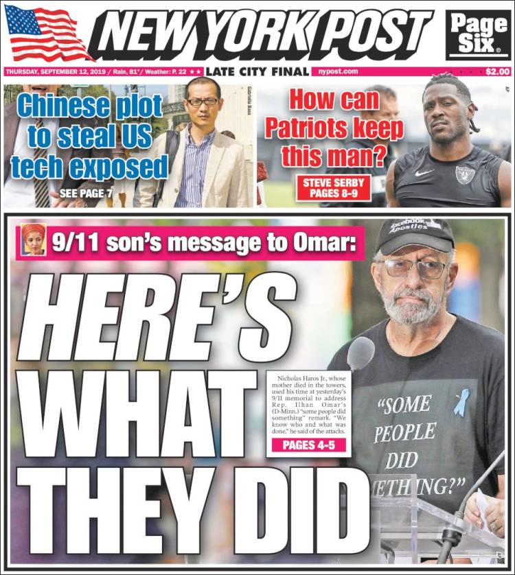 Portada de New York Post (USA)