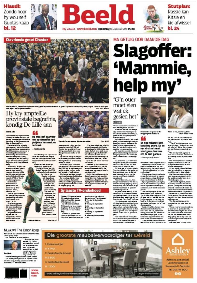 Portada de Beeld (Sud&aacute;frica)