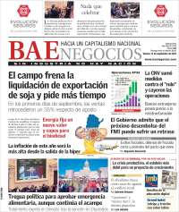 Portada de Buenos Aires Económico (Argentina)