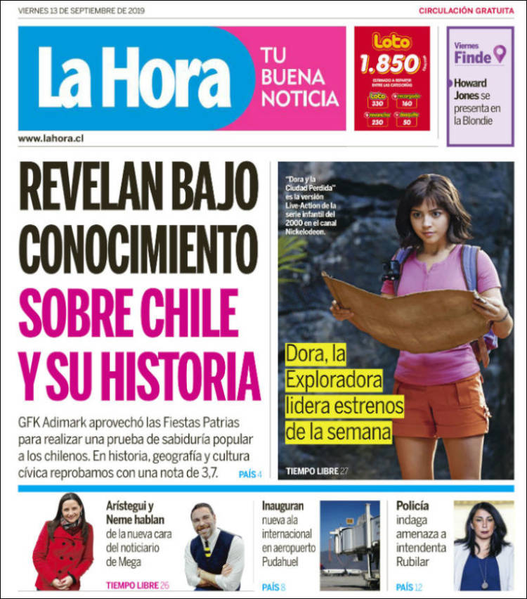 Portada de La Hora (Chile)