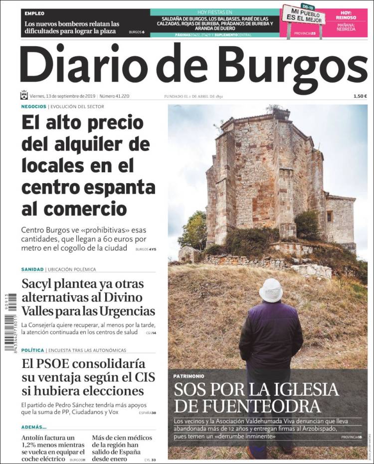 Portada de Diario de Burgos (Espa&ntilde;a)