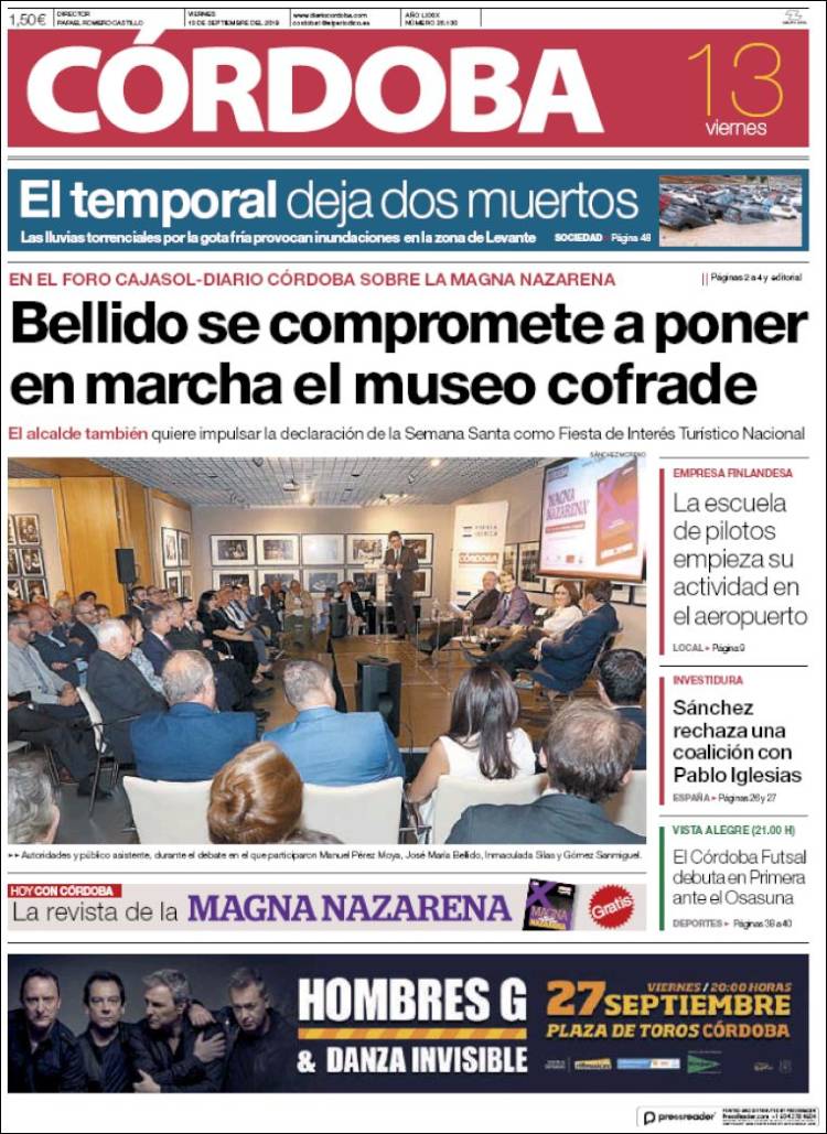 Portada de Diario de Córdoba (Espa&ntilde;a)