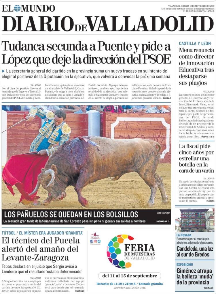Portada de Diario de Valladolid (Espa&ntilde;a)