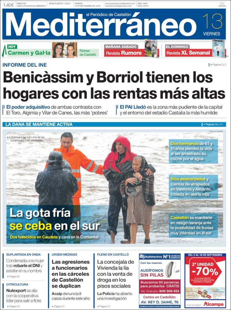 Portada de El Periódico Mediterraneo (Espa&ntilde;a)