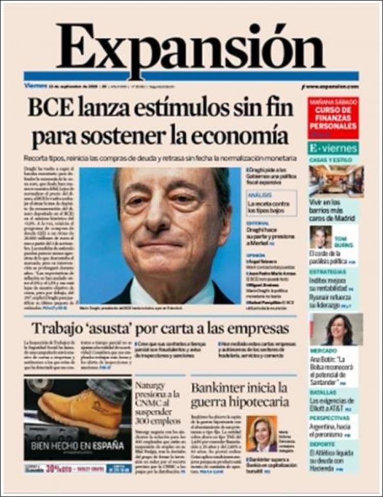 Portada de Expansión (Espa&ntilde;a)