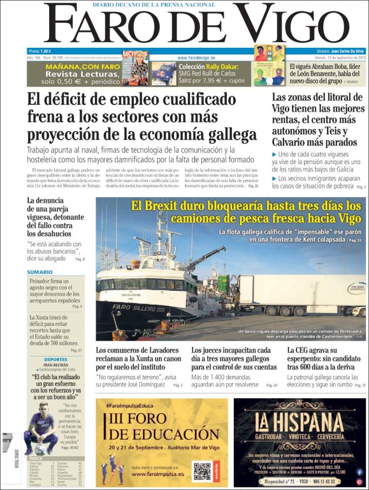 Portada de Faro de Vigo (Espa&ntilde;a)