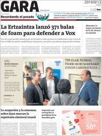 Portada de Gara (Espa&ntilde;a)