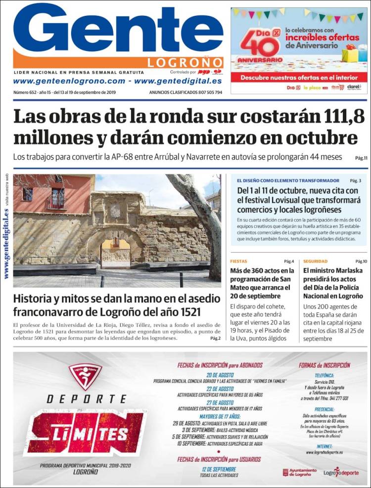 Portada de Gente en Logroño (Espa&ntilde;a)