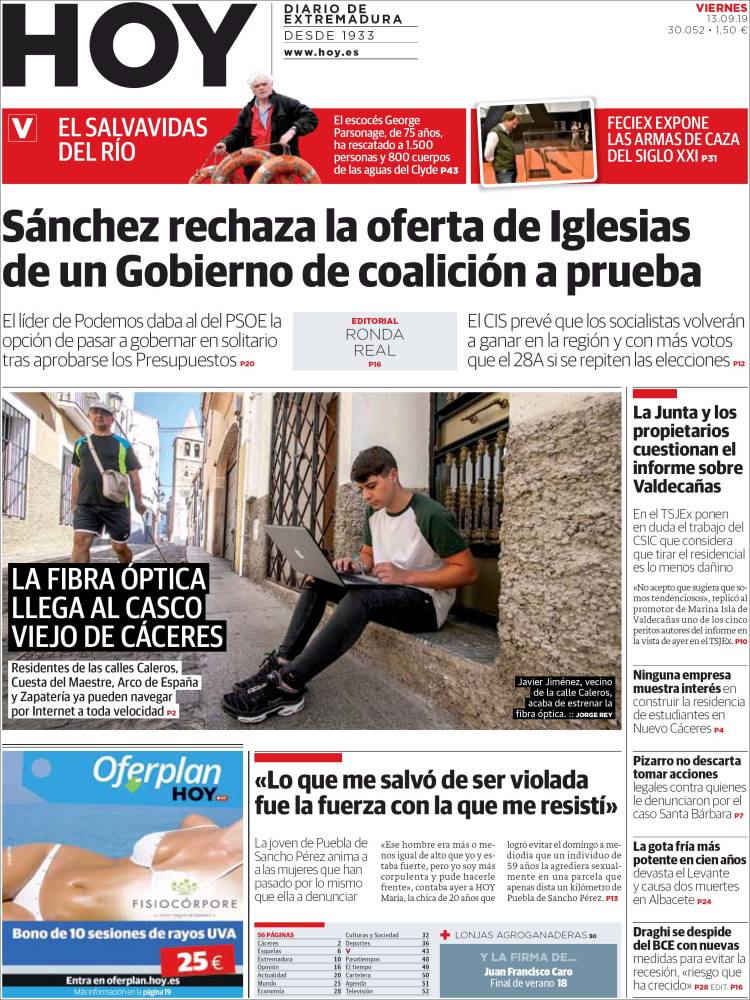 Portada de Hoy - Caceres (Espa&ntilde;a)