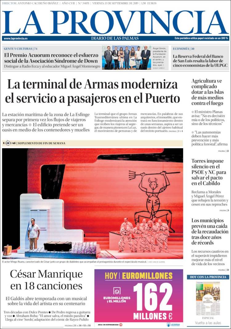 Portada de La Provincia (Espa&ntilde;a)