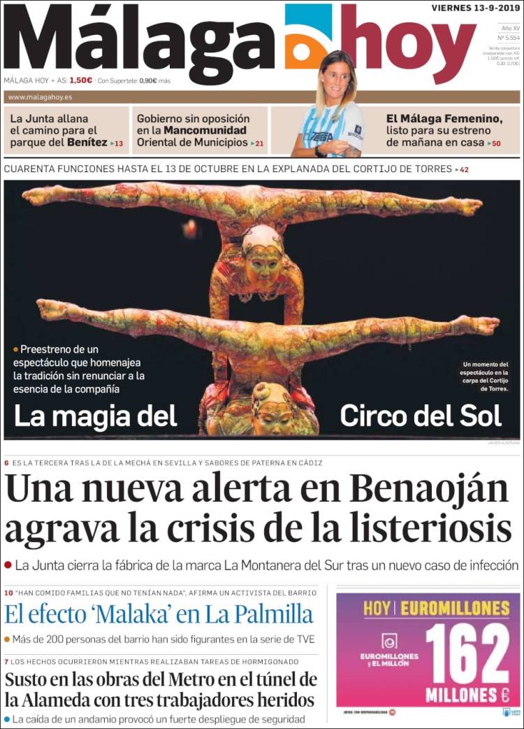 Portada de Málaga Hoy (Espa&ntilde;a)