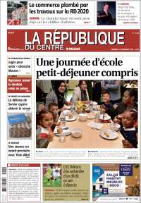 Portada de La République du Centre (Francia)