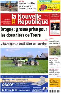 Portada de La Nouvelle Republique (Francia)