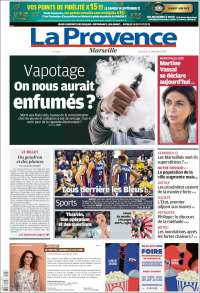 Portada de La Provence (Francia)