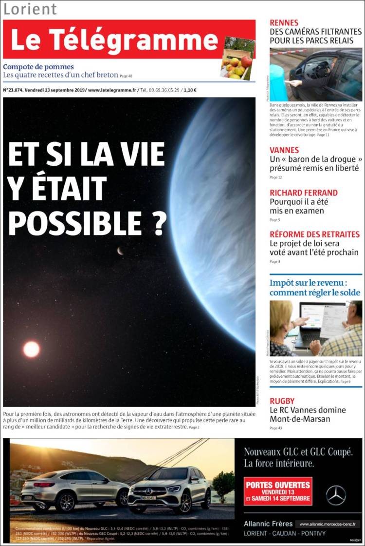 Portada de Télégramme (France)