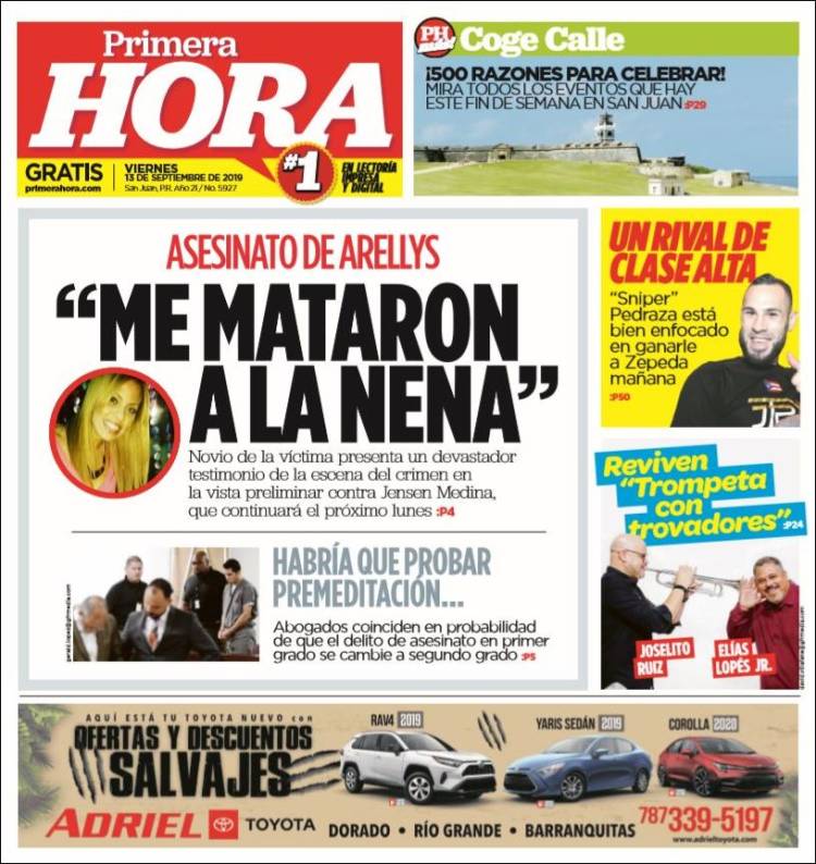 Portada de Primera Hora (Puerto Rico)