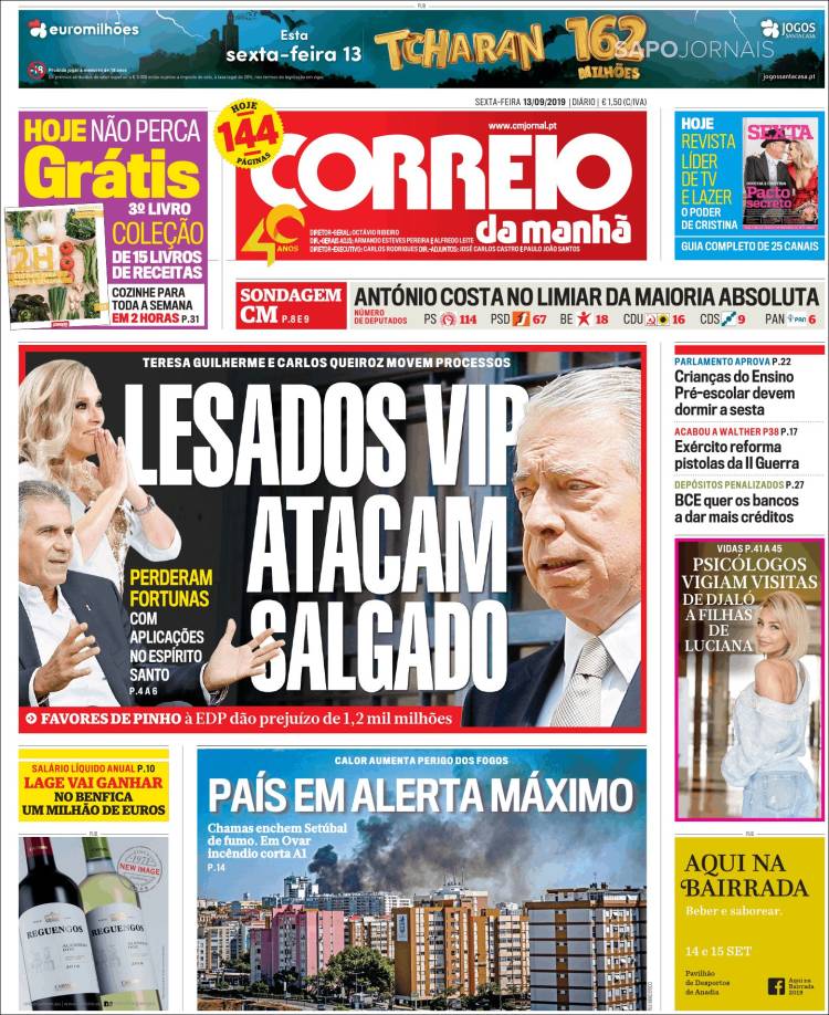Portada de Correio da Manhã (Portugal)
