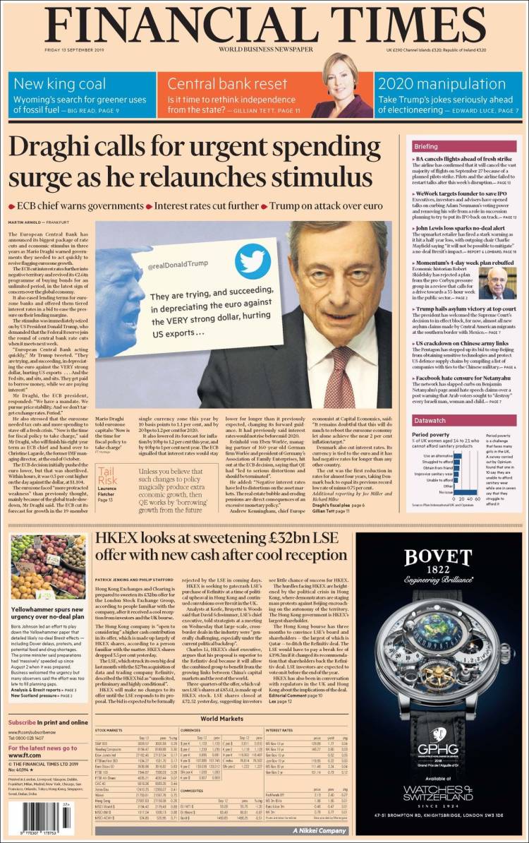 Portada de Financial Times (United Kingdom)