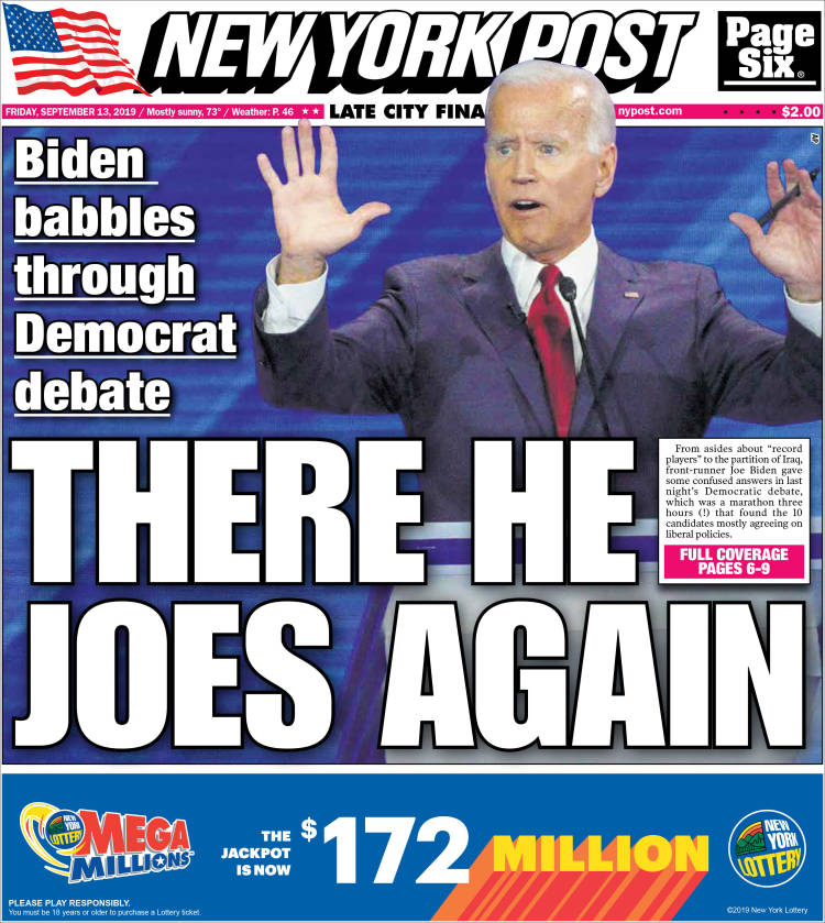 Portada de New York Post (USA)