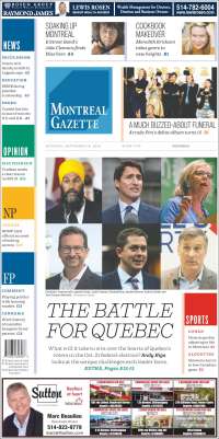 Portada de The Gazette (Canadá)