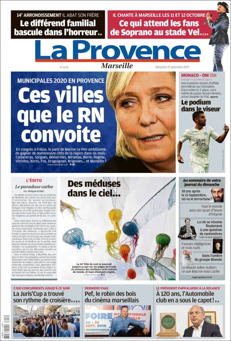 Portada de La Provence (Francia)