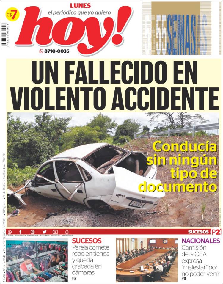 Portada de Hoy (Nicaragua)