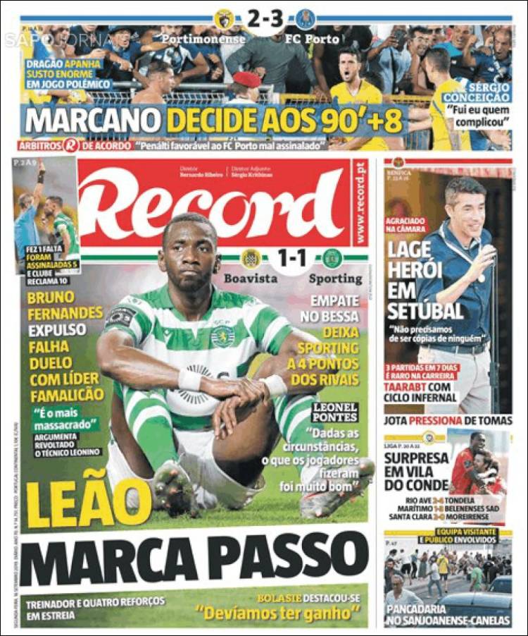Portada de Record (Portugal)