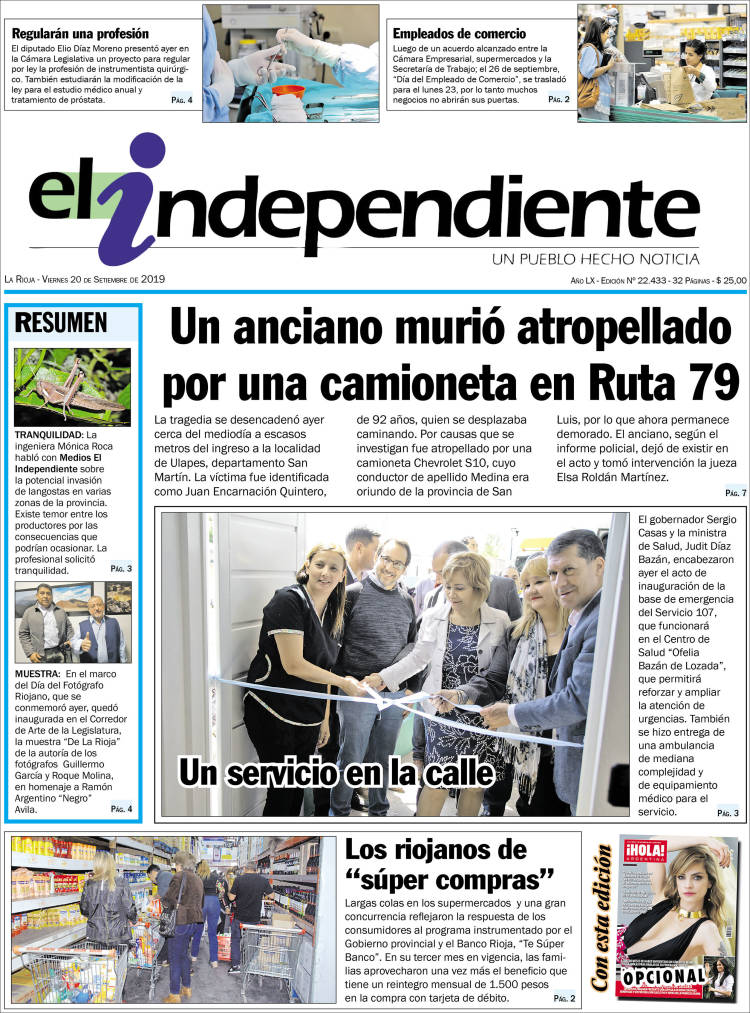 Portada de El Independiente (Argentina)