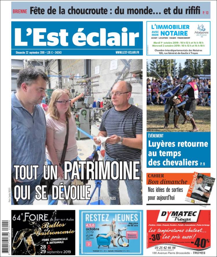 Portada de L'Est Eclair (Francia)