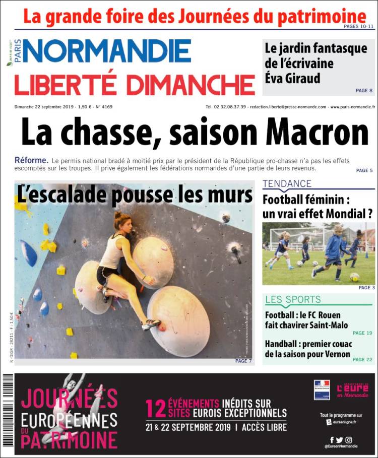 Portada de Paris Normandie (Francia)