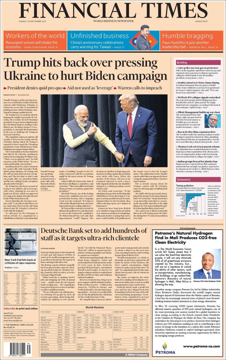 Portada de Financial Times - USA (USA)